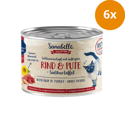 Sanabelle Nassfutter mit Rind & Pute 180 g