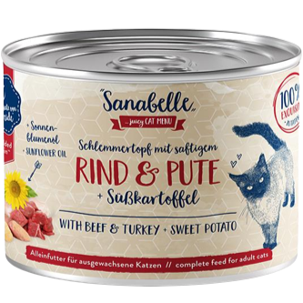 Sanabelle Nassfutter mit Rind & Pute 180 g