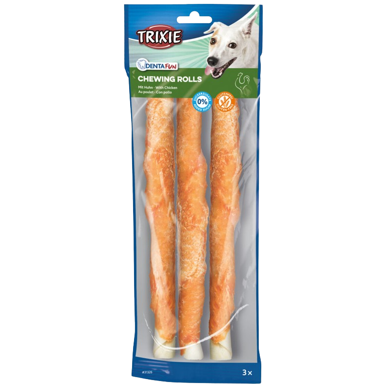 TRIXIE Denta Fun Kaurollen Huhn 140 g (3 Stück)