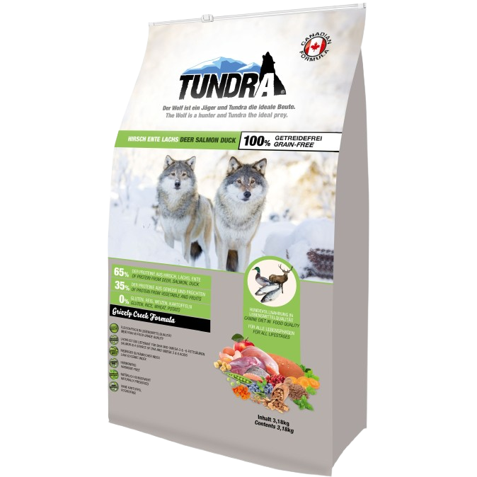 Tundra Dog Grizzly Creek Formula mit Hirsch, Ente, Lachs