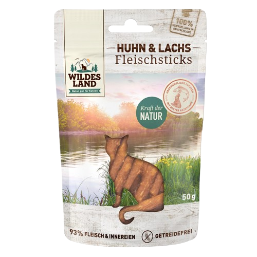 Wildes Land Huhn und Lachs Sticks 50 g