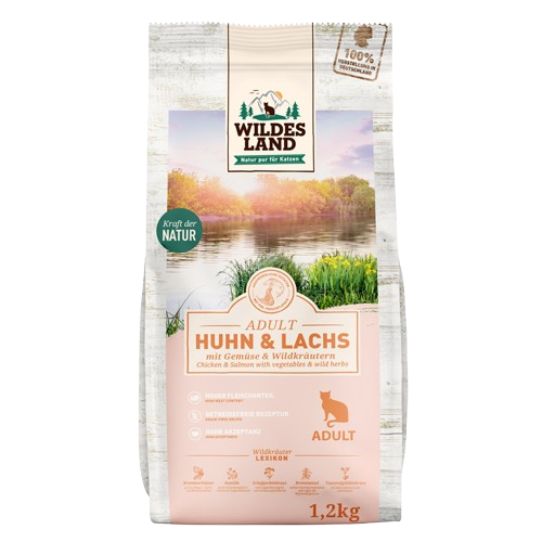 Wildes Land Huhn und Lachs mit Gartengemüse 1,2 kg