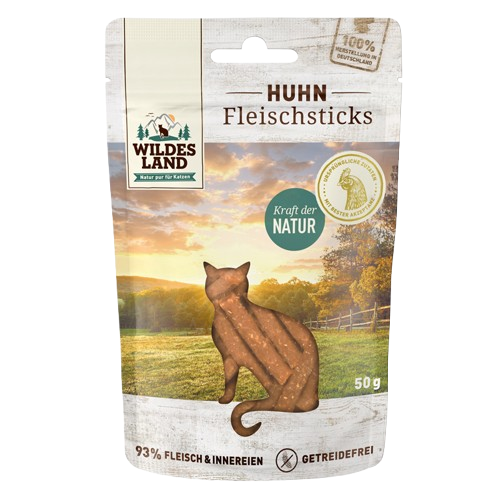 Wildes Land Huhn Pur Sticks 50 g