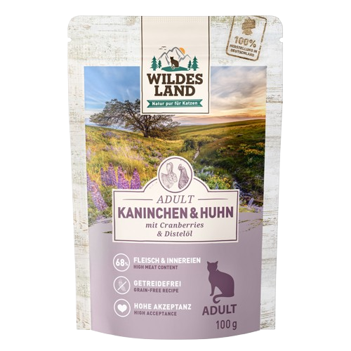 Wildes Land Kaninchen & Huhn mit Cranberries 100 g