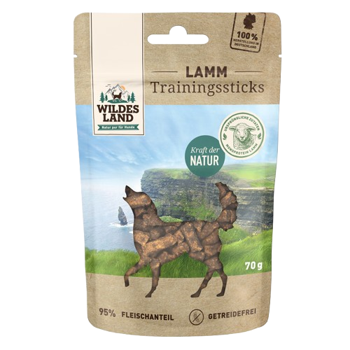 Wildes Land Lamm Trainingssticks 70 g