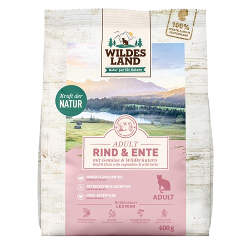 Wildes Land Rind und Ente mit Gartengemüse 400 g